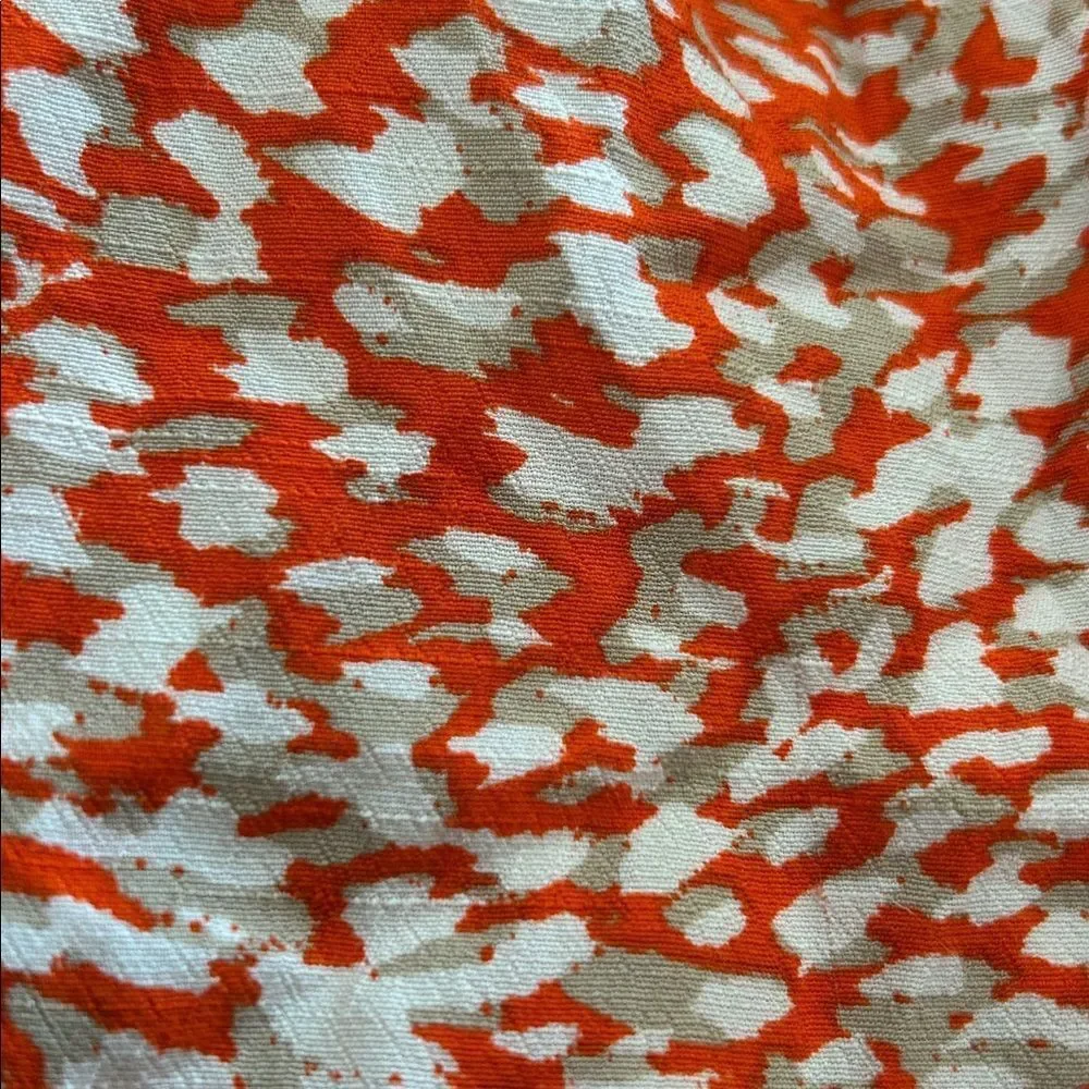 Free People French Quarter Wrap Mini Dress orange and white animal small